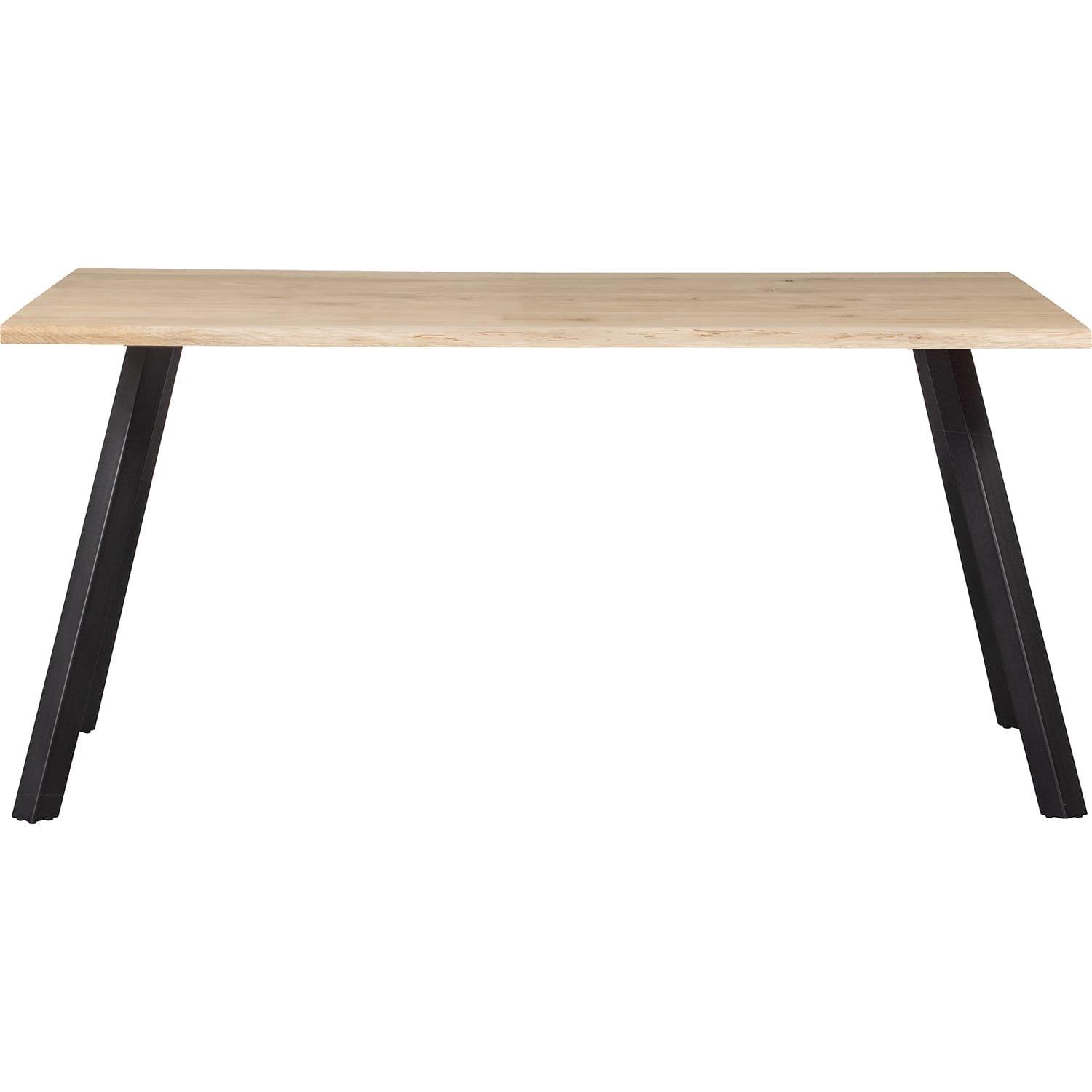 mutoni Tavolo da pranzo Tablo in rovere FSC con bordo ad albero 160x90 base quadrata  