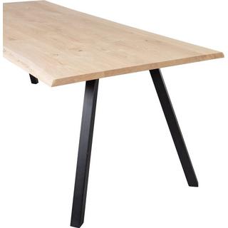 mutoni Tavolo da pranzo Tablo in rovere FSC con bordo ad albero 160x90 base quadrata  