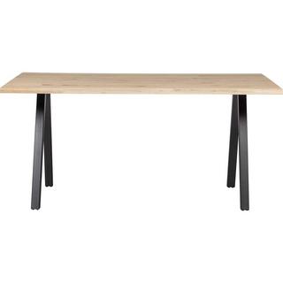 mutoni Tavolo da pranzo Tablo in rovere FSC con bordo ad albero 160x90 base quadrata  