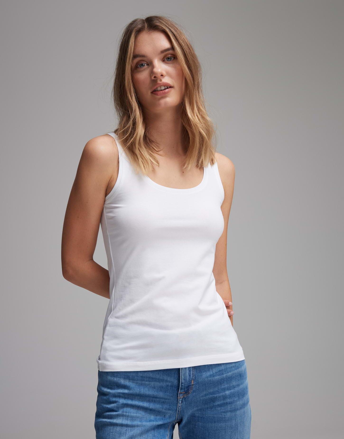 Image of Top Imilia Tailliert Damen Weiss 38