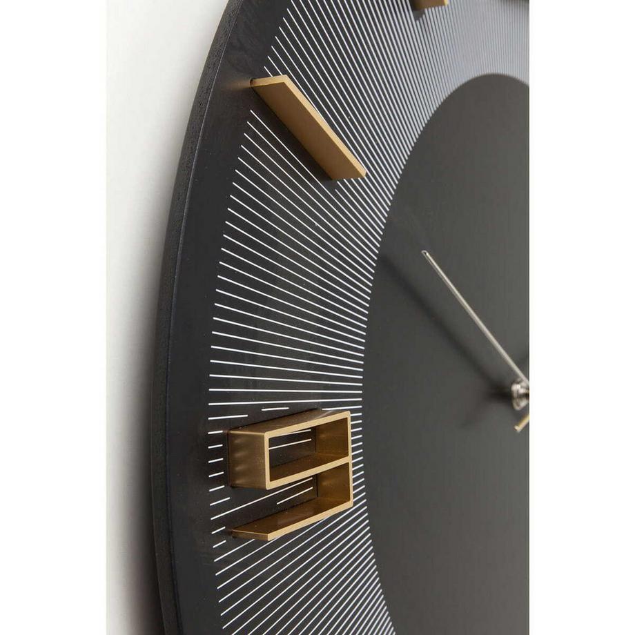KARE Design Wanduhr Leonardo Schwarz/Gold  