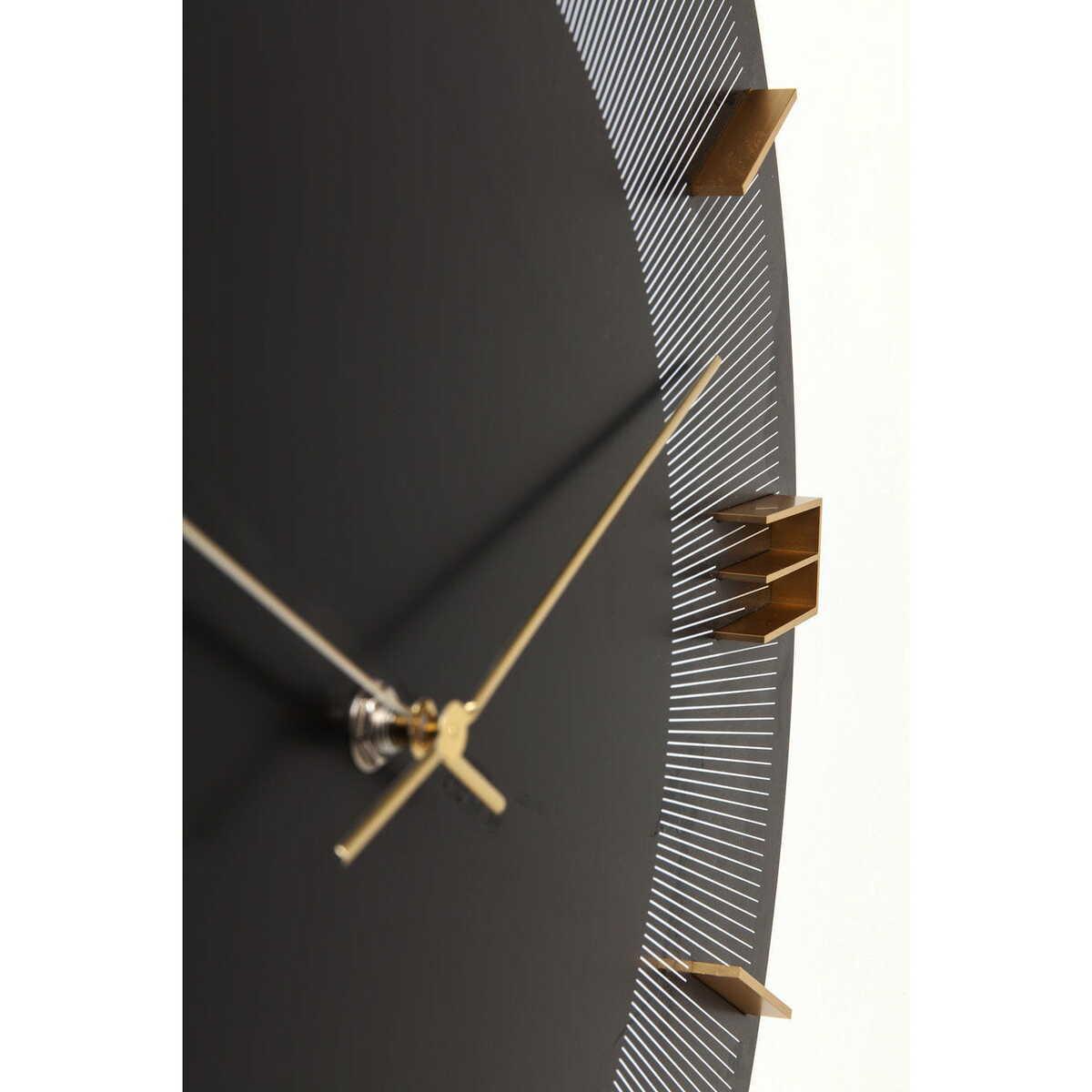 KARE Design Horloge murale Leonardo noir/or  