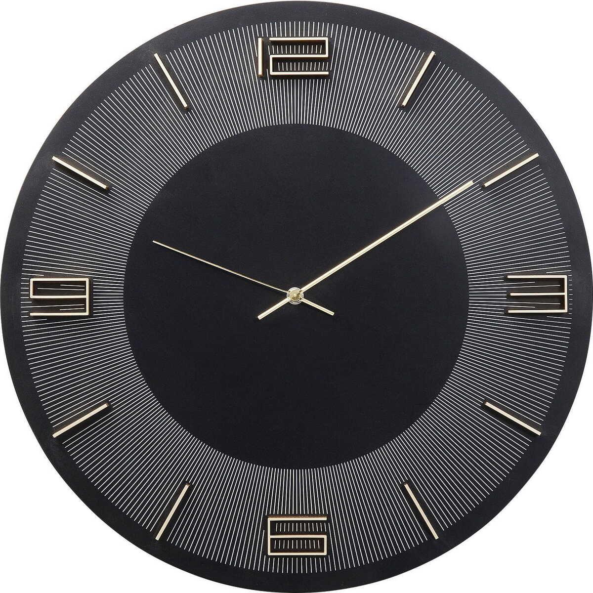KARE Design Horloge murale Leonardo noir/or  