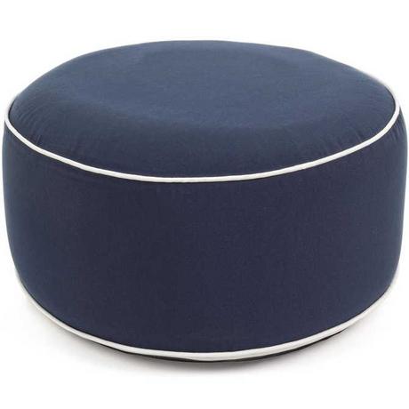 mutoni Pouf da giardino sgabello Rihanna blu  