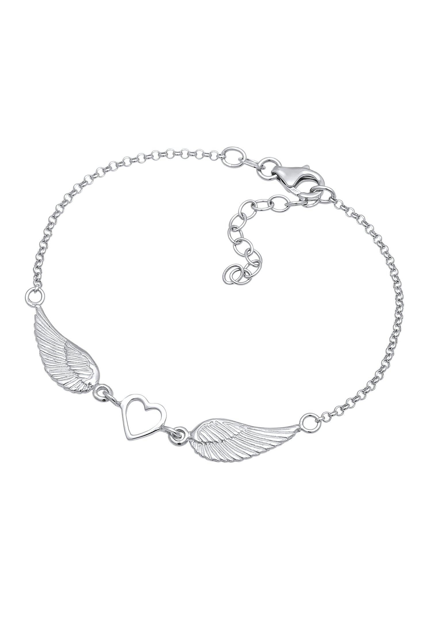 Elli  Bracelet Femmes Pendentif Cœur Aile 