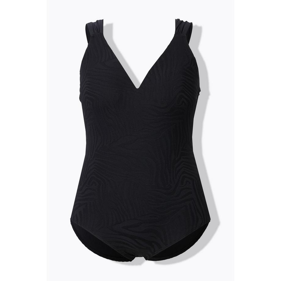 Ulla Popken Costume da bagno Fiocco Texture Tigre Coppe Morbide Spalline Larghe  