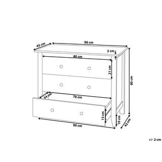 Beliani Commode en Panneau de particules de bois Rustique TORRANCE  