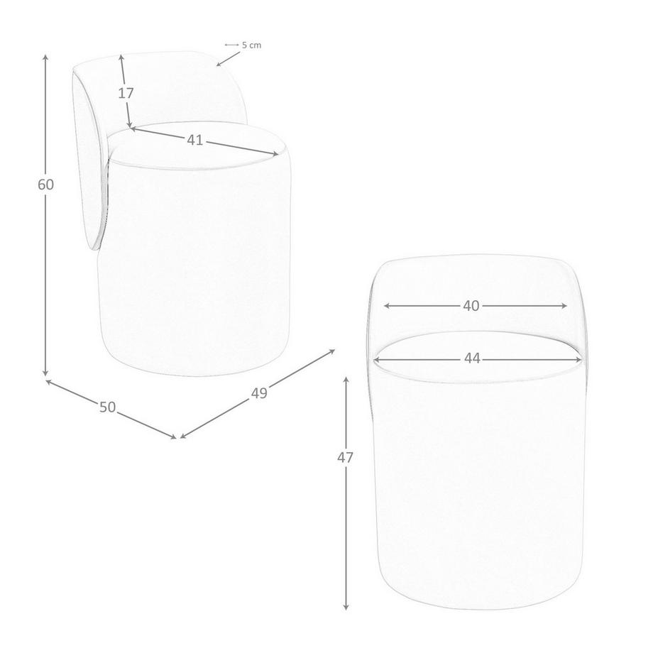 ANGEL CERDA Puff en simili cuir  