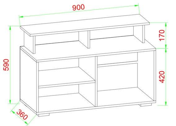 VCM Holz TV Lowboard Fernsehschrank Konsole Fernsehtisch Fernseh Glas Balansia  