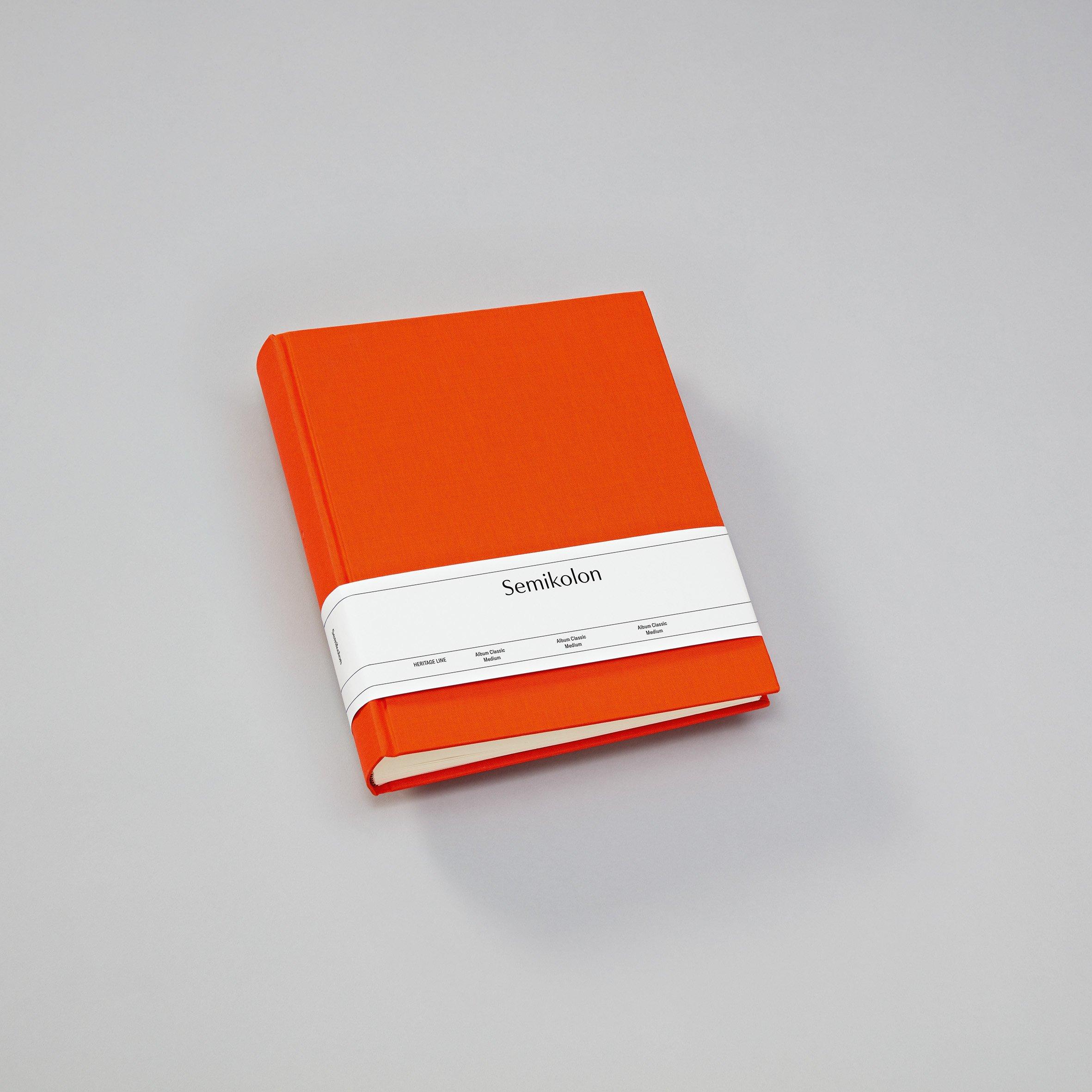 Image of Classic Medium Fotoalbum Orange 80 Blätter Hardcover-Bindung Classic Medium Fotoalbum Orange 80 Blätter Hardcover-Bindung