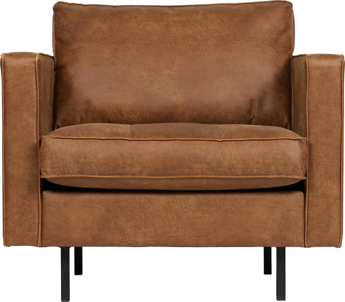 mutoni Fauteuil Classic Rodeo cuir recyclé cognac  