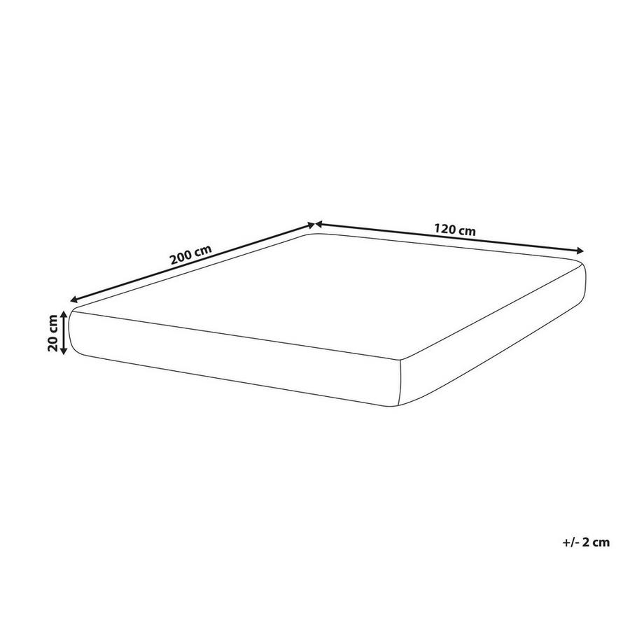 Beliani Matelas à ressorts ensachés en mousse à mémoire de forme avec gel en Ressorts ensachés  COOL HYBRID 7 PRO  