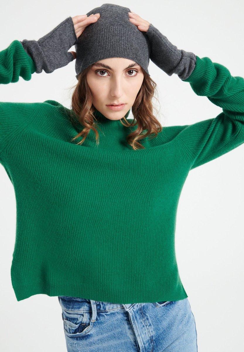 Image of Lilly 26 Rollkragenpullover - 100% Kaschmir Unisex Grün XXL