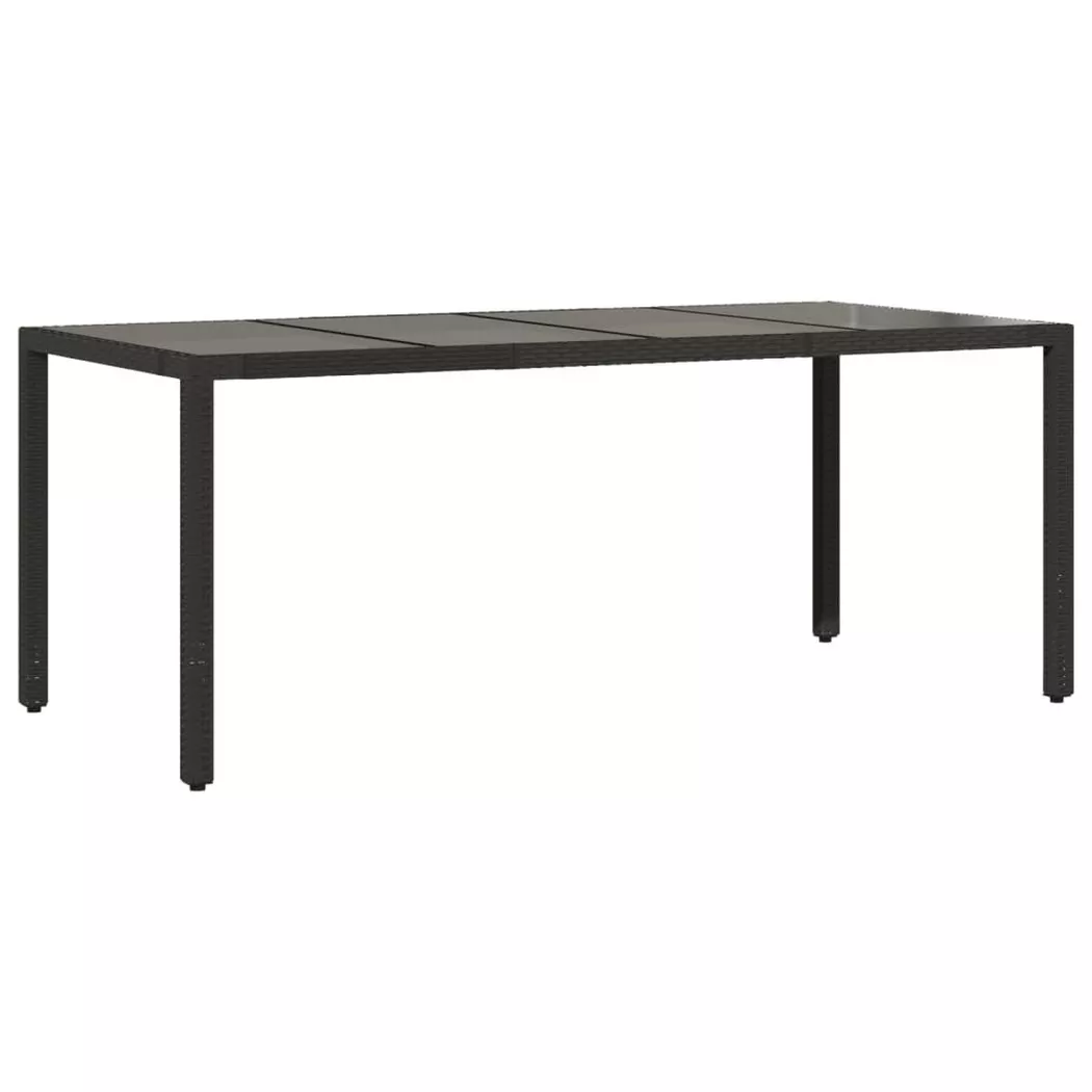 VidaXL - Table de jardin rotin synthétique, One Size, Noir
