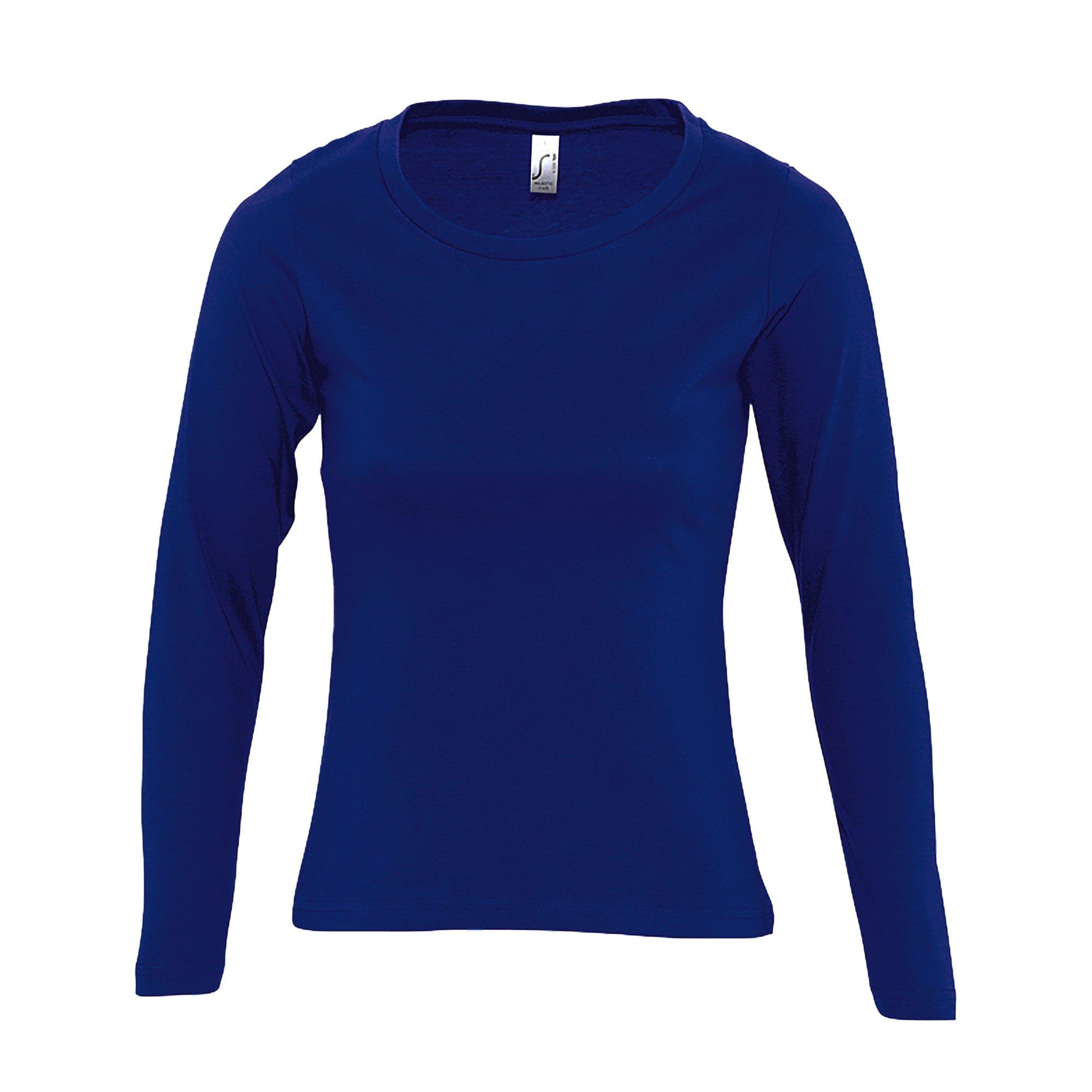 Image of Majestic Longsleeve Tshirt, Langarm Unisex Blau XXL