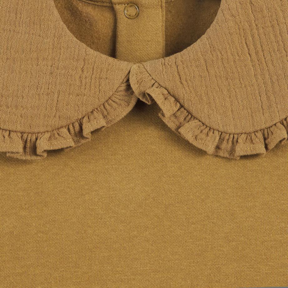 La Redoute Collections  Sweatkleid mit Claudine-Kragen aus Baumwoll-Gaze 