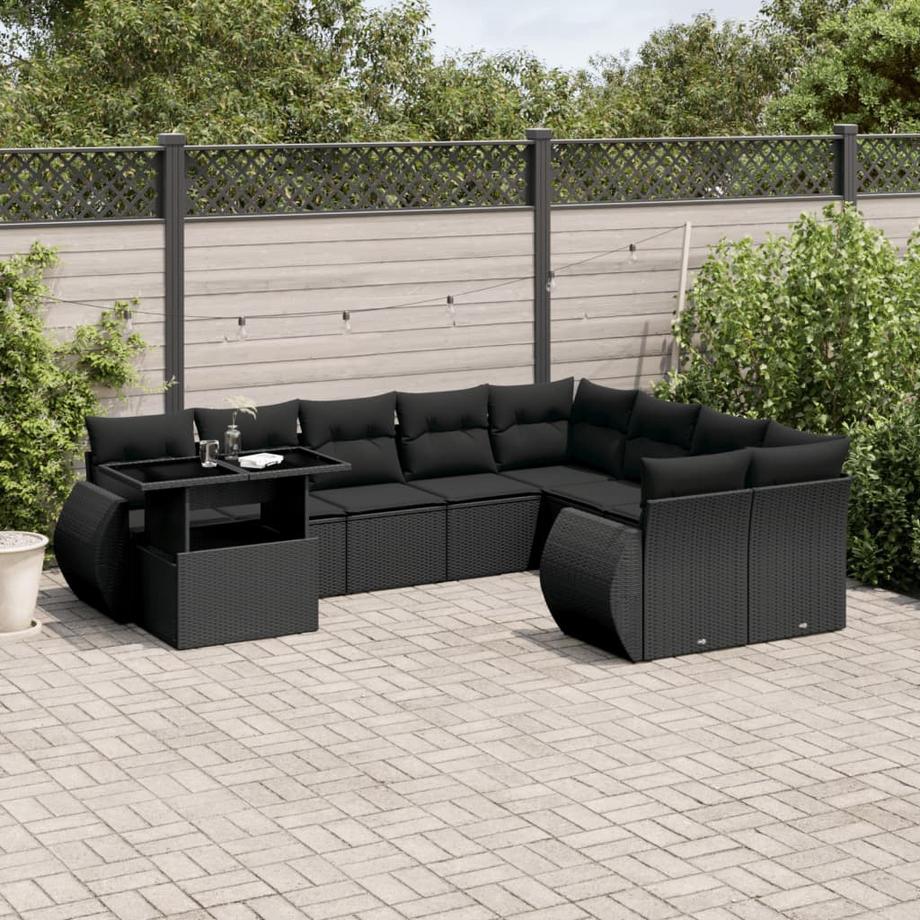 VidaXL Ensemble de canapés de jardin rotin synthétique  