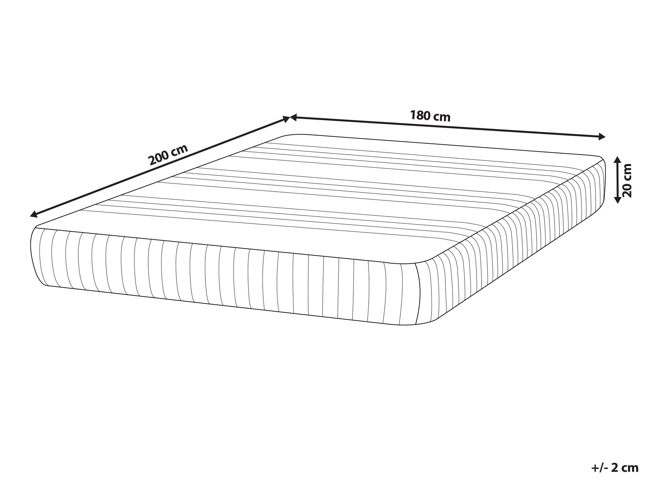 Beliani Matelas en mousse à mémoire de forme en gel en Mousse de polyuréthane HAPPINESS  