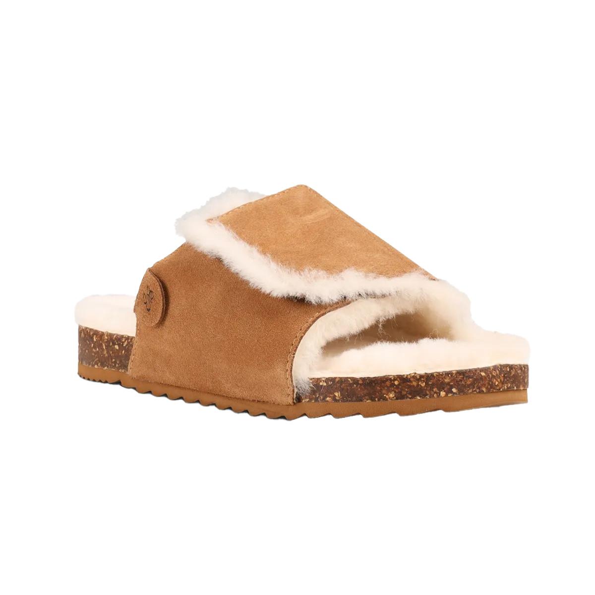 Image of Badesandale Firelight, Wildleder Herren Kühles Braun 43