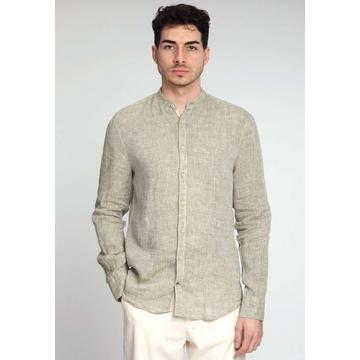 Chemise Shirt Linen Stand-Up