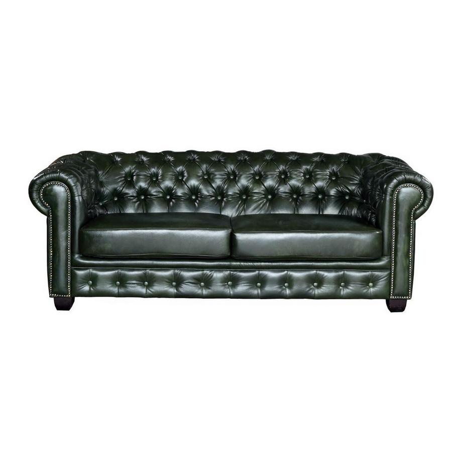 LINEA SOFA Canapé chesterfield 3+2+cuir de buffle Empire  