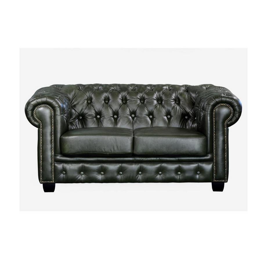LINEA SOFA Canapé chesterfield 3+2+cuir de buffle Empire  