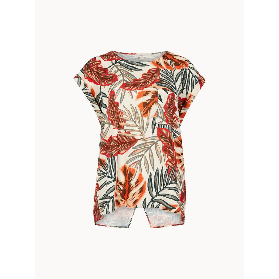 APRICOT T-shirt tissé à motifs de feuilles tropicales  