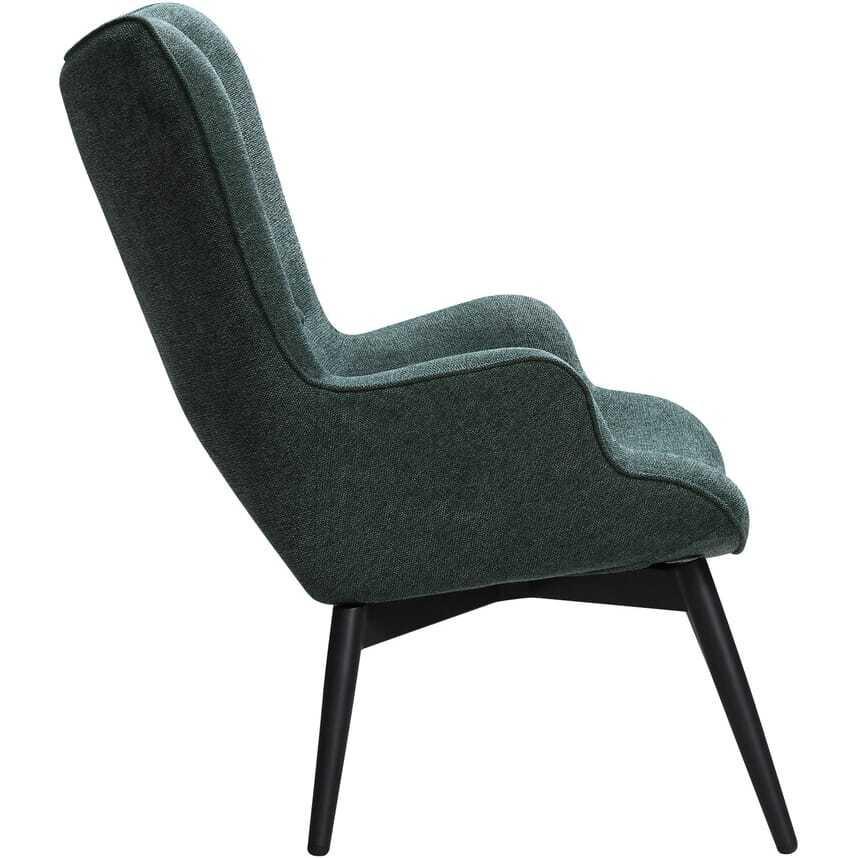 mutoni Fauteuil tissu structuré vert sapin  