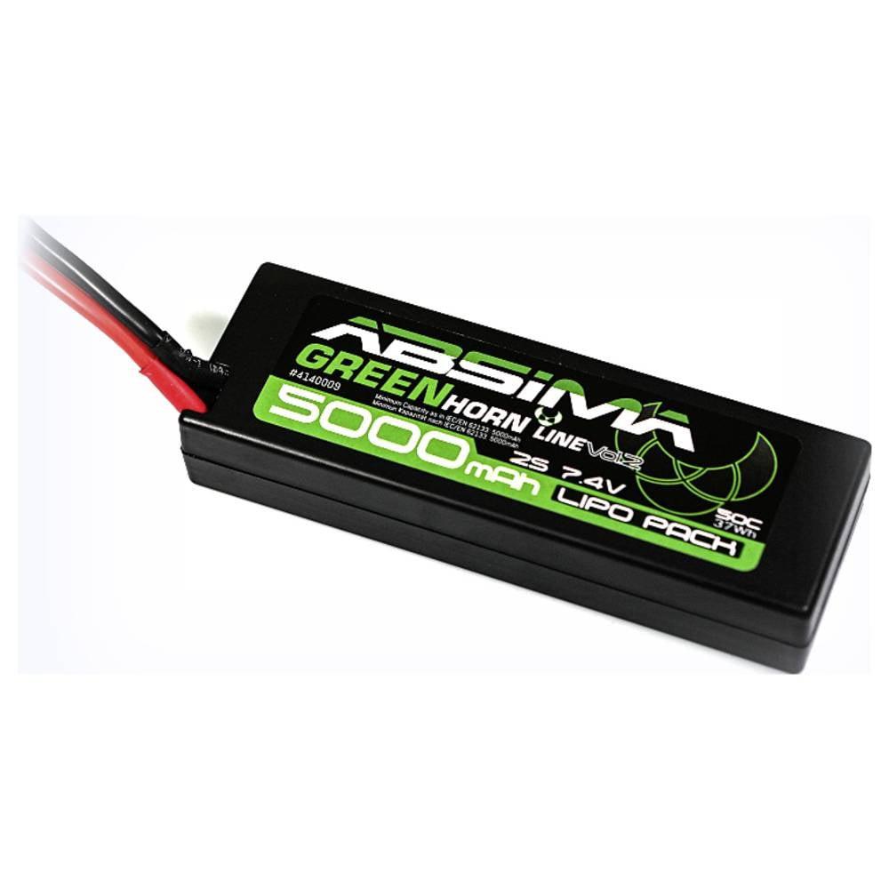 Image of 7.4 V 5000 mAh HardCase LiPo-Akku Greenhorn-Line