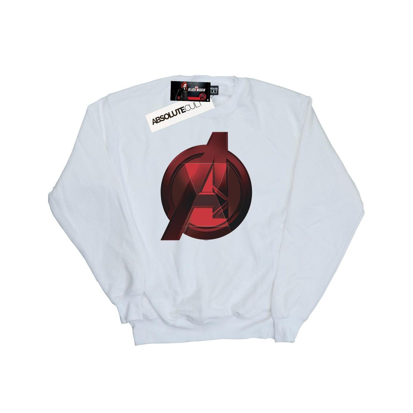 Image of Black Widow Movie Avengers Logo Sweatshirt Mädchen Weiss 128