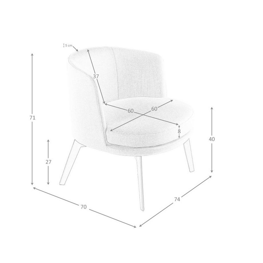 ANGEL CERDA Poltrona in tessuto crema  