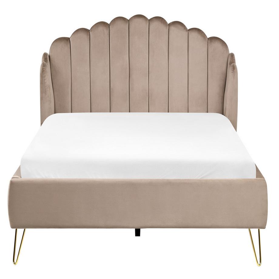 Beliani Letto en Velluto  AMBILLOU  