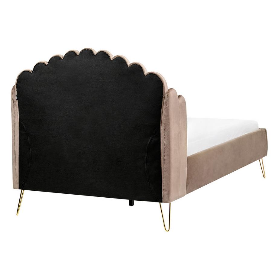 Beliani Letto en Velluto  AMBILLOU  