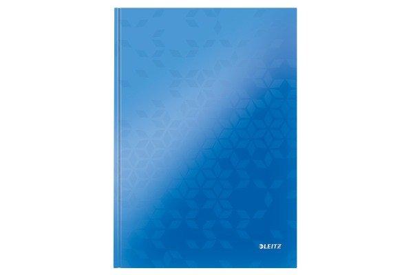 Leitz Notizbuch WOW, DIN A4, liniert, blau metallic  