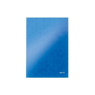 Leitz Notizbuch WOW, DIN A4, liniert, blau metallic  