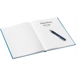 Leitz Notizbuch WOW, DIN A4, liniert, blau metallic  