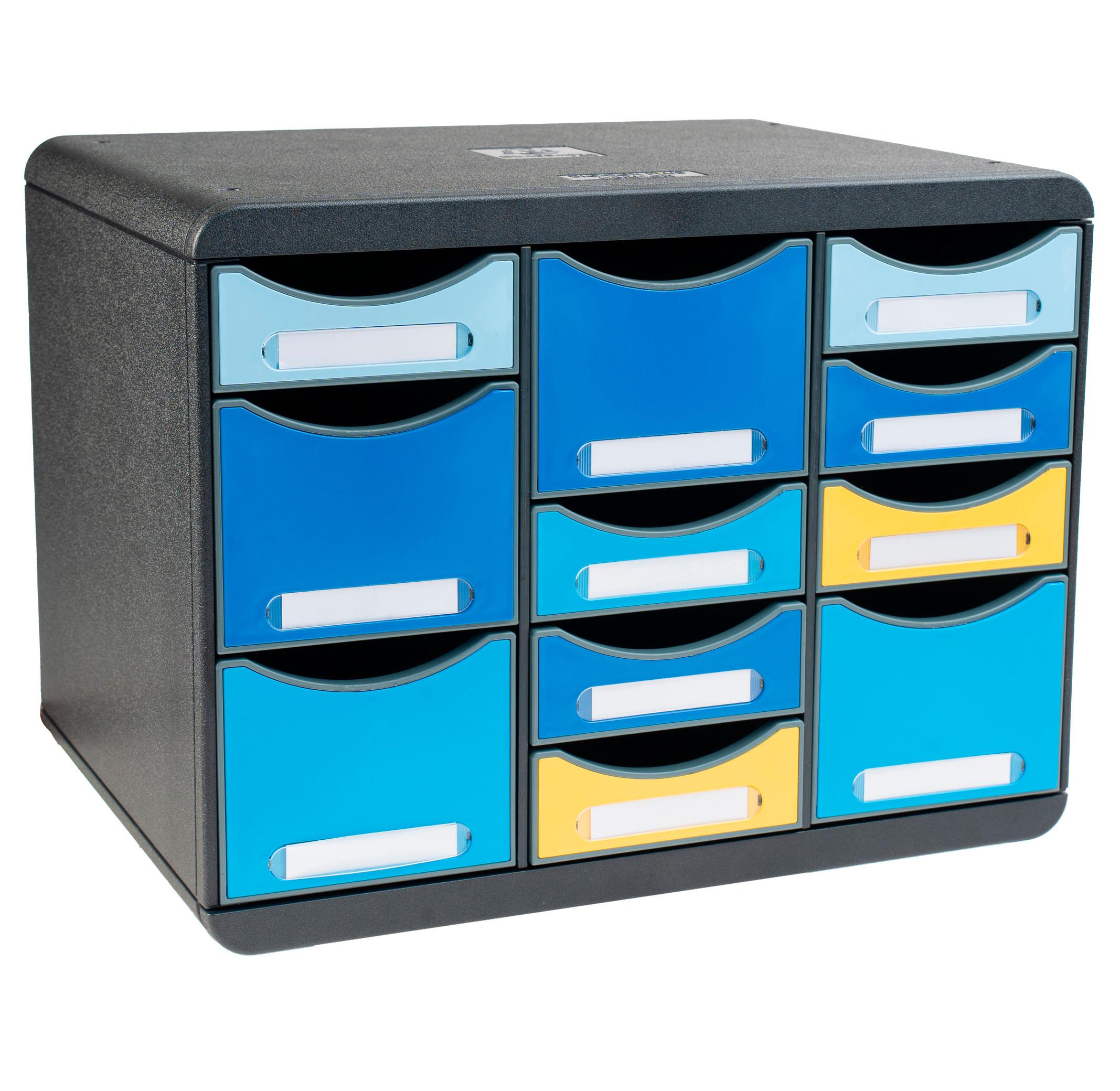 Exacompta Moule de classement Storebox Multi 11 tiroirs Bee Blue  