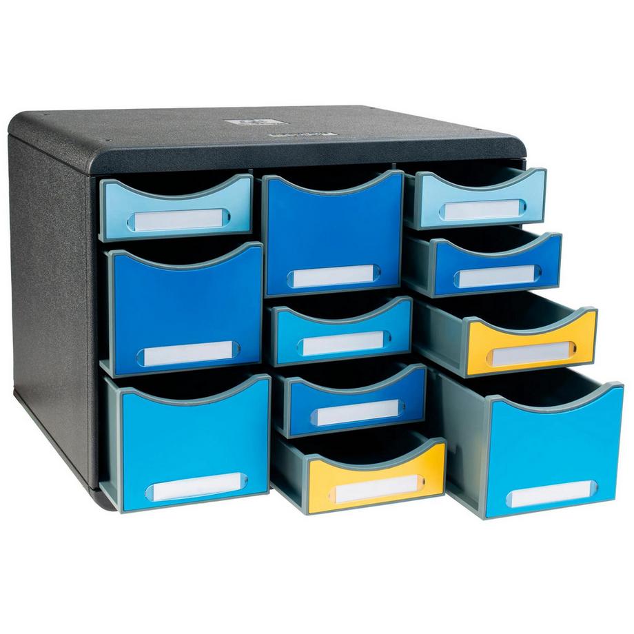 Exacompta Moule de classement Storebox Multi 11 tiroirs Bee Blue  