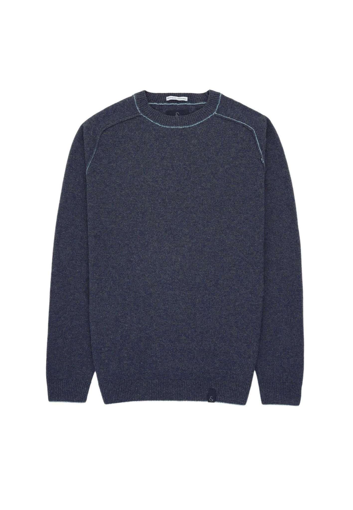 Image of Pullover Roundneck-merino Blend Herren Marine M