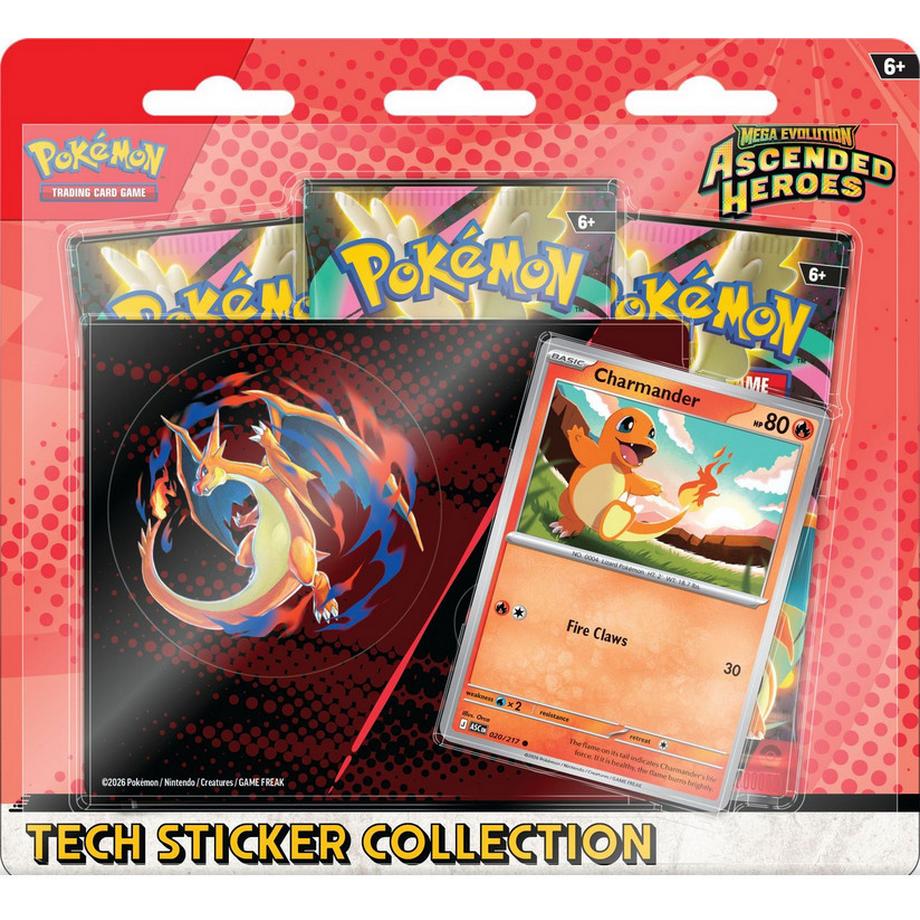 Pokemon  TCG: Mega Evolution - Erhabene Helden Charmander 3-Pack Blisters - DE 
