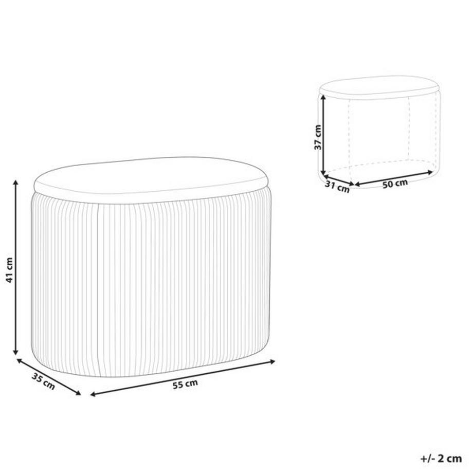 Beliani Pouf mit Stauraum aus Samtstoff  RICHLAND  
