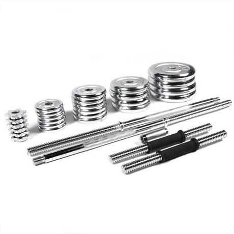 GladiatorFit  Set Hantelscheiben und -stangen 50kg "Dumbbell And Barbell Set" Ø 25mm GladiatorFit 