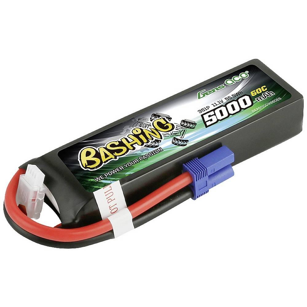 Gens ace  5000mAh 11.1V 3S1P 60C Lipo Battery Pack with EC5 Plug-Bashing 