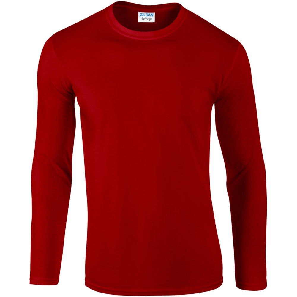 Image of Soft Style Long Sleeve T-shirt (packung Mit 5) Herren Rot Bunt XXL