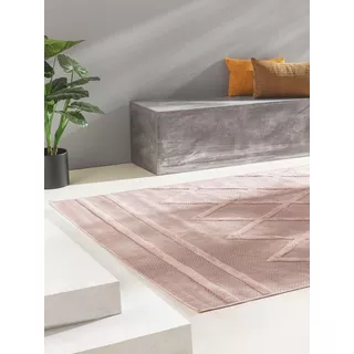Benuta Tappeto per interno ed esterno Bonte Rosa  