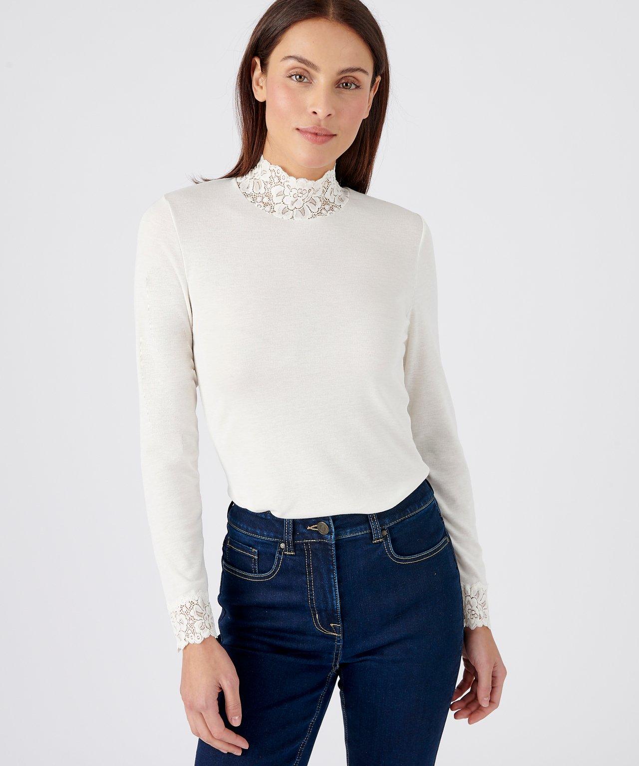 Image of Langärmeliges Shirt Aus Thermolactyl-feinripp. Damen Weiss 42/44