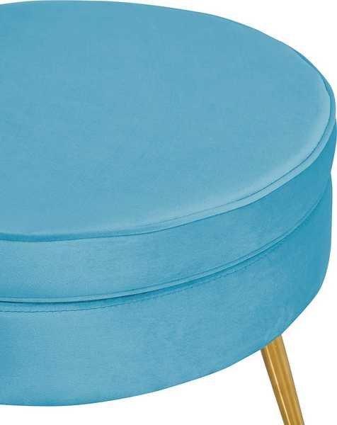 mutoni Pouf in velluto azzurro  