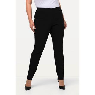 Ulla Popken  Pantaloni elasticizzati modello Sienna di bengalina con taglio della gamba stretto e cintura elastica 