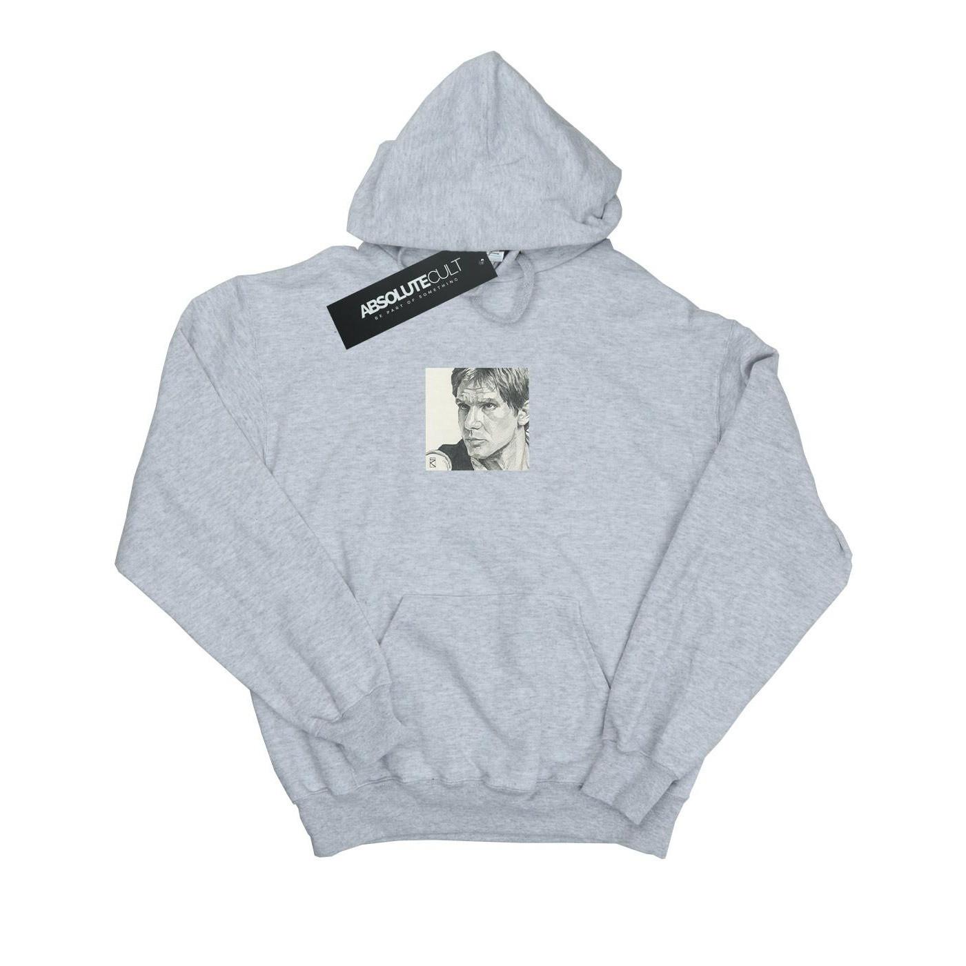 Image of Han Solo Drawing Kapuzenpullover Herren Grau M