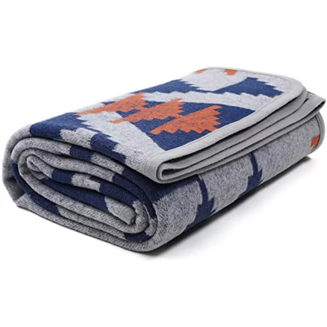 Alopini - Merino Wolldecke Tagesdecke, Onesize, Grau